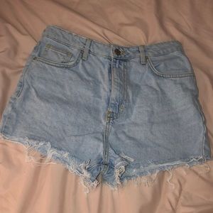 Frayed Denim Shorts